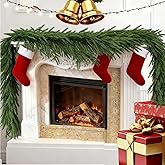 Bullro 4 Pcs 6 Ft Christmas Norfolk Pine Garlands, Christma Greenery, Christmas Decor, Christma Garland Faux for Table, Mantle, Wall, Indoor, Outdoor Christma Decorations (4Pcs,6 FT)