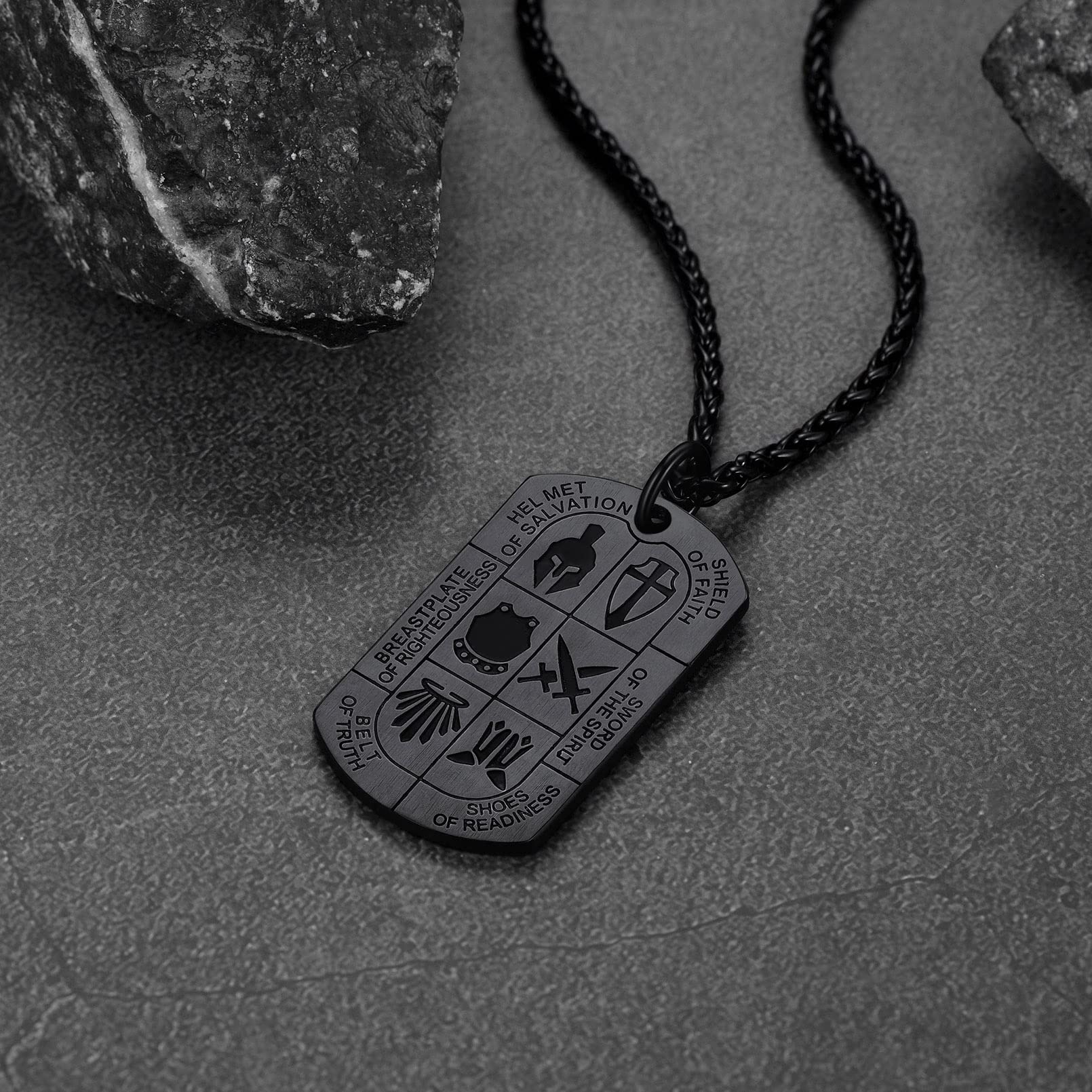 FaithHeart Knights Templar Seal Necklace Christ Fellow-Soldiers Jewelry for Men Women with Delicate Gift Packaging