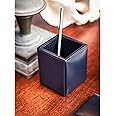 Dacasso Navy Blue Bonded Leather Pencil Cup