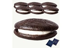 NOBLE CRUNCH Chocolate Whoopie Pies (6pk, 4oz) - Individually Wrapped - Gourmet Organic Yerba Mate Tea bags (Green, Roasted) - 8 Items Total