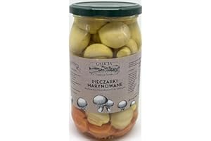 SEWERYN Galicja Marinated Mushrooms in Vinegar Pieczarki Marynowane Glass Jar 1 Lb 11 oz / 760 g (1 Pack)