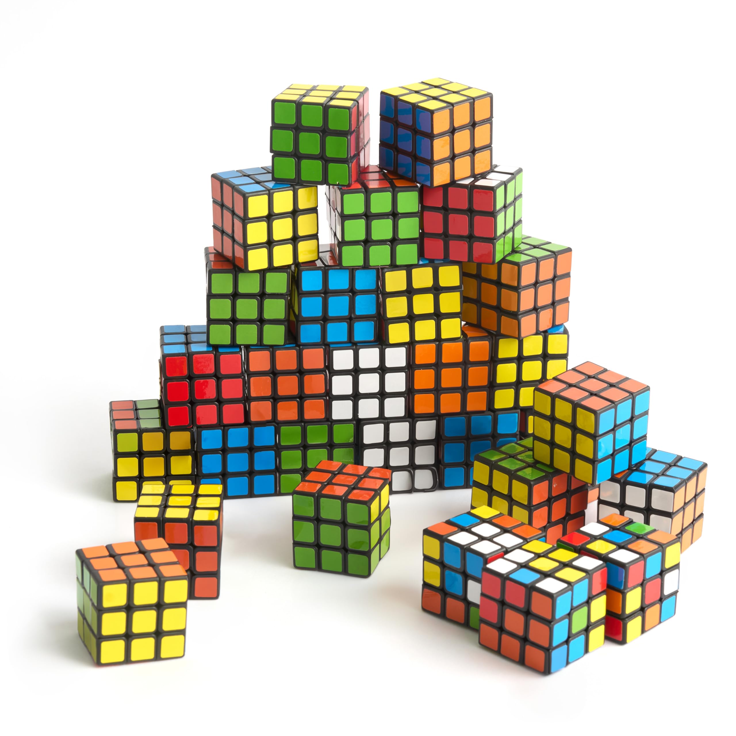 THE TWIDDLERS 30 Mini Puzzle Speed Cube Fidget Toys, 3x3 - Perfect as Mini Games Party Bag Fillers for Kids, Brain Teasers Multipack Classroom Rewards Prizes, Party Favours Kids - 3cm