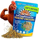 Buff Clucks Herbs Supplement for Chicken Food Natural Poultry Feed, 12 oz | Healthy Chick Snacks for Daily Wellness Feather Quality Egg Production Plant Based Chicken Herbs for Feed Treats for Chickens