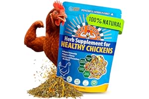Buff Clucks Herb Supplement for Backyard Chickens - Natural Chicken Treats, Poultry Feed Botanical Mix, Plant-Based Coop Snacks for Daily Wellness, Feather Quality, Egg Production, USA (12 oz)