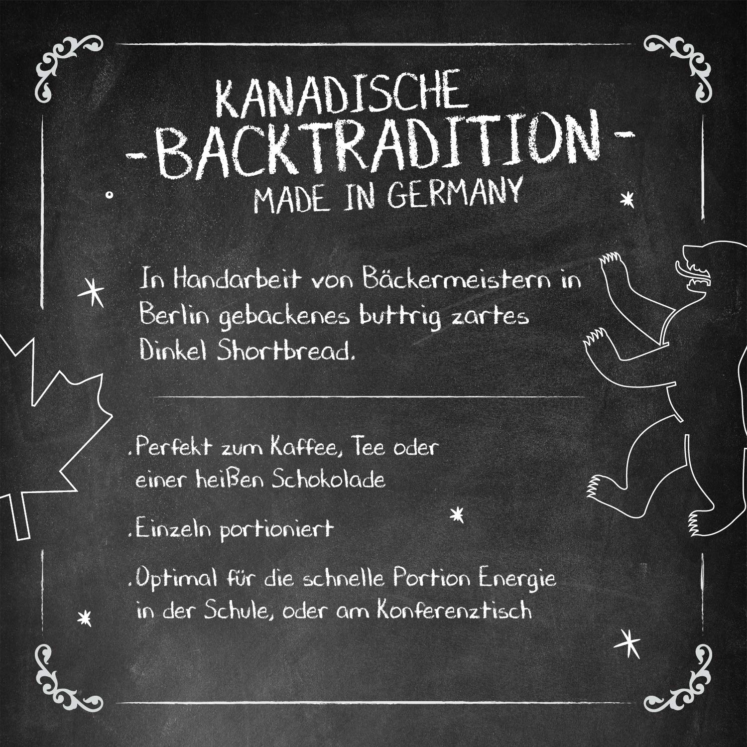 Tims Feines Bio Shortbread Natur 165 g I Original Kanadische Butterkekse I Buttriges, süßes Dinkel-Mürbteig-Gebäck ohne Konservierungsstoffe I Traditionelle kanadische Backwaren Made in Germany 3