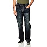 True Religion Men's Ricky Straight Leg Jean with Back Flap Pockets, GGJD Last Call, 34