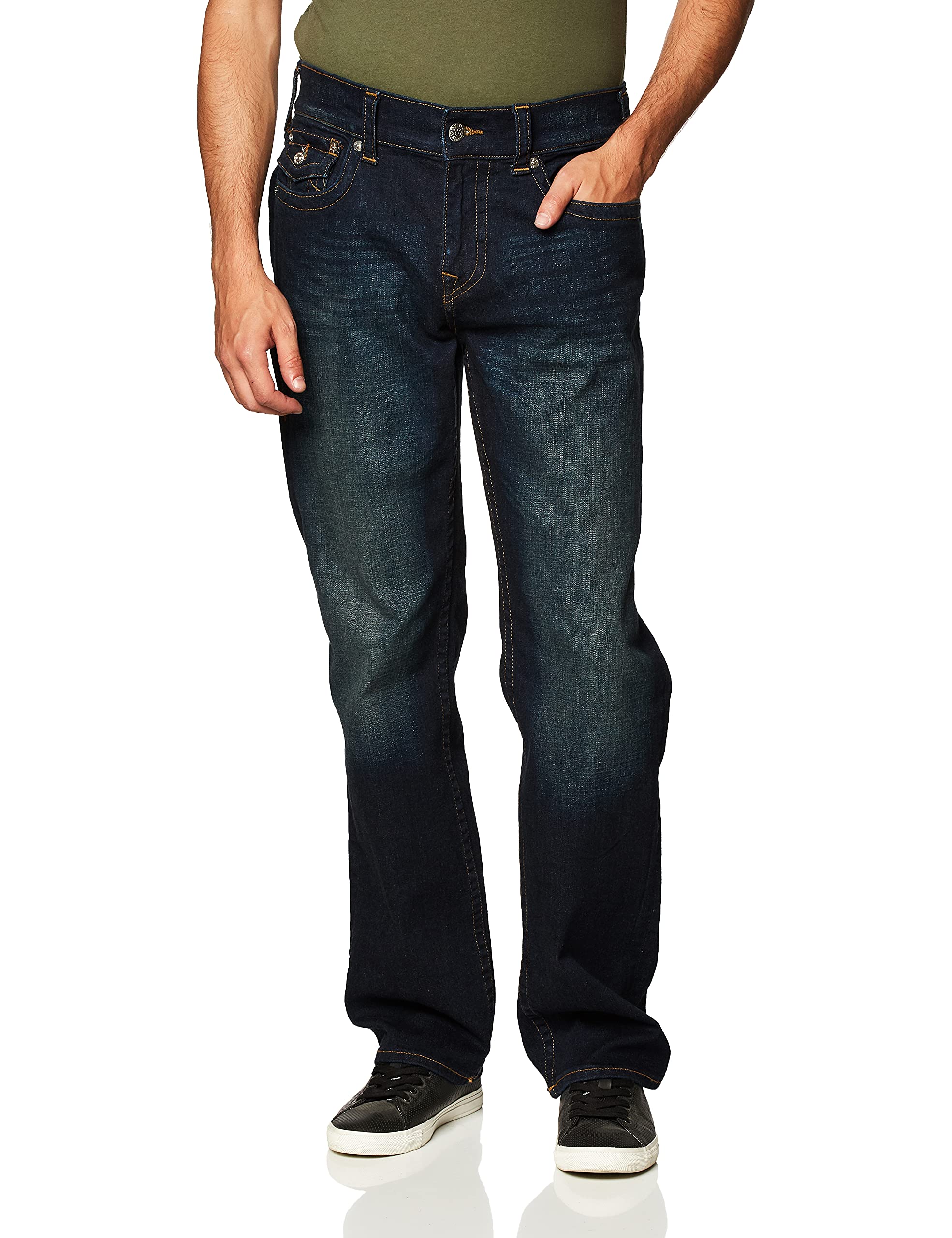 True Religion Men's Ricky Straight Leg Jean with Back Flap Pockets, GGJD Last Call, 28 Image True Religion Men's Ricky Straight Leg Jean with Back Flap Pockets, GGJD Last Call, 28 Image