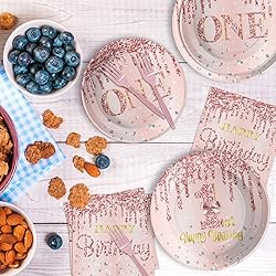 Grencian 96 Pcs 1st Birthday Party Supplies for