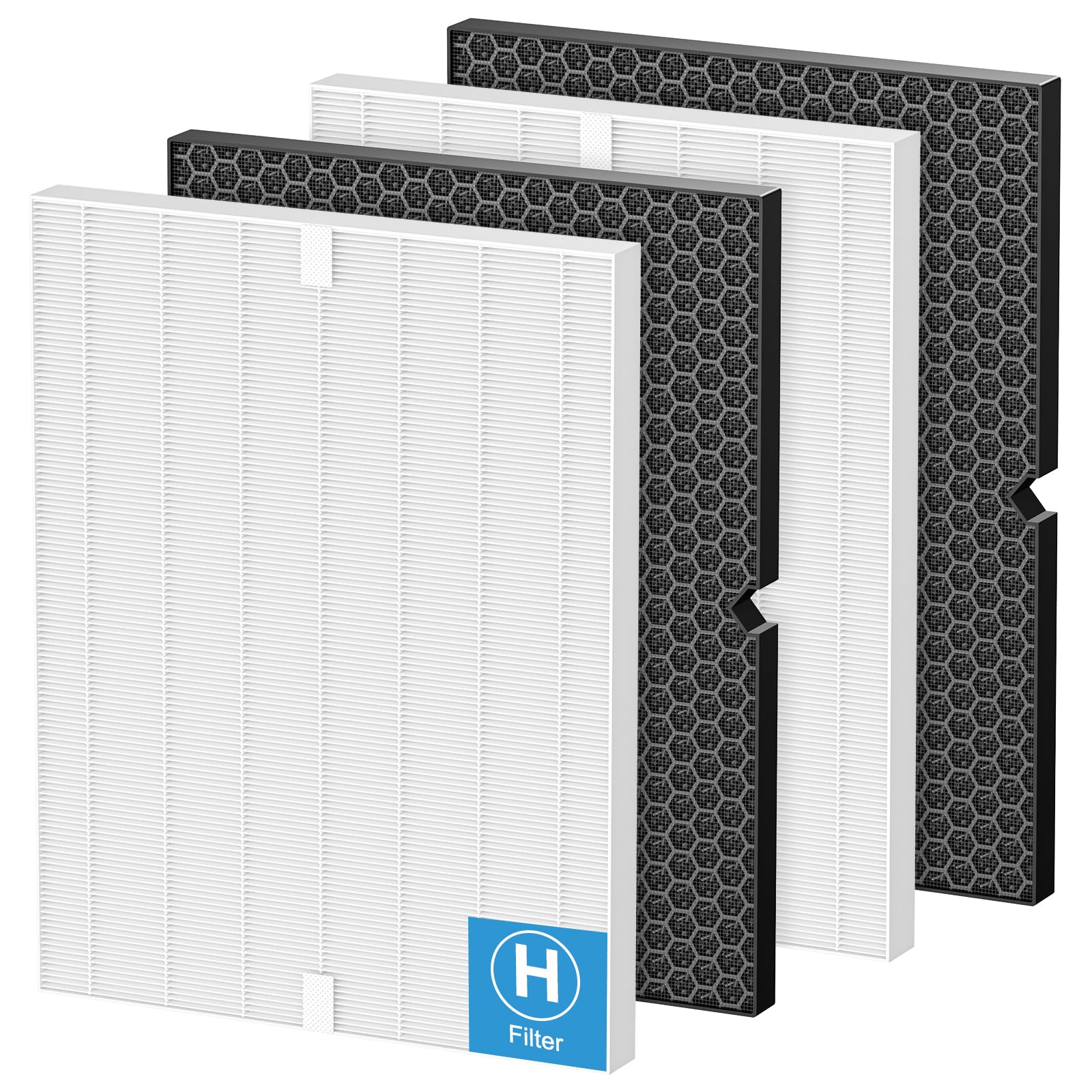 Photo 1 of 116130 Replacement Filter H Compatible with Winix 5500-2 PlasmaWave and AM80 Air Purifier, 2 Pack Combo Replacement HEPA Filter and Activated Carbon Filters