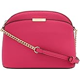 FashionPuzzle Saffiano Small Dome Crossbody bag with Chain Strap