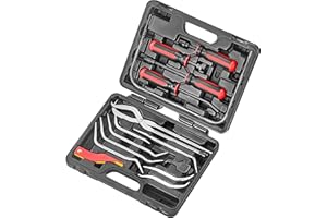 Kauplus Brake Service Kit, 14-Piece Professional Drum Brake Tool Set w/Brake Lining Gauge…