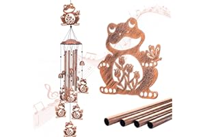 SRDJXY Frog Wind Chimes Outdoor Frog Gifts for Women Men Mom Gardening Birthday Gifts Metal Memorial WindChimes for Outside/Indoors, Lawn, Patio, Yard Art, Garden Decor, Yard Decorations