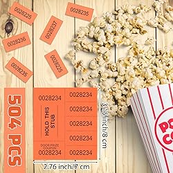 Kosiz 504 Sheets 5 Bid Raffle Ticket with Different