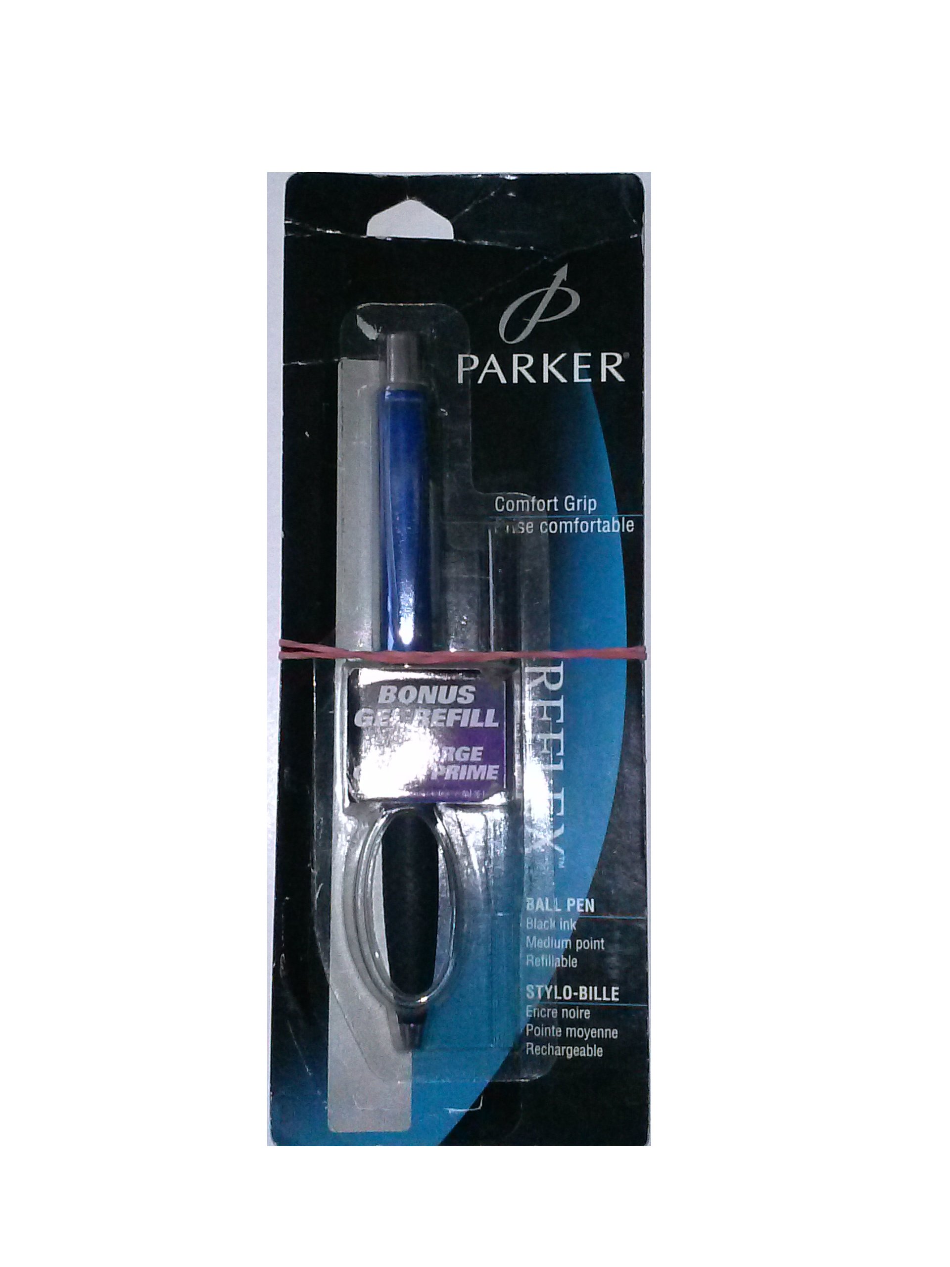 Parker Reflex Comfort Grip Retractable Pen Medium Point Refillable Blue  Barrel