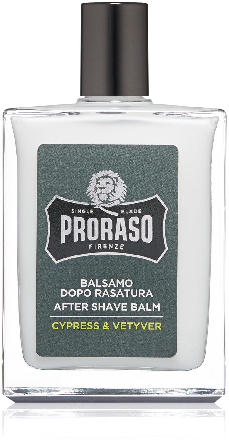 Proraso Single Blade After Shave Balm, Cypress/Vetiver, 3.4 fl. Oz