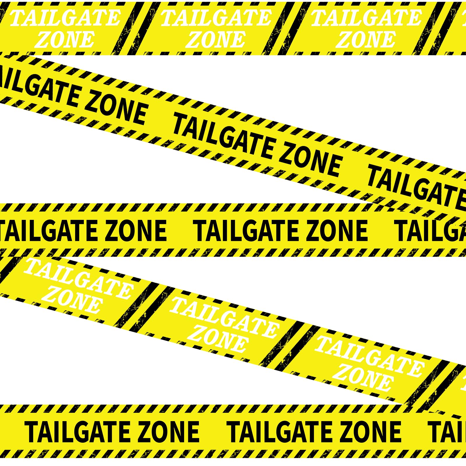 Nuanchu 2 Rolls 3'' x 98 Feet Tailgate Zone Caution Tape Football Party Decorations Football Tailgate Party Banner Supplies Favors for Sports Theme Birthday Bowl Parties(no Stickiness)