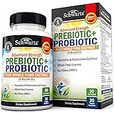 Advanced Prebiotics and Probiotics for Women & Men, Immune, Digestive & Gut Health with L. Reuteri, Inulin Fiber, Digestive Enzymes, Non-GMO, Gluten-Free, Dairy-Free, 30 Capsules