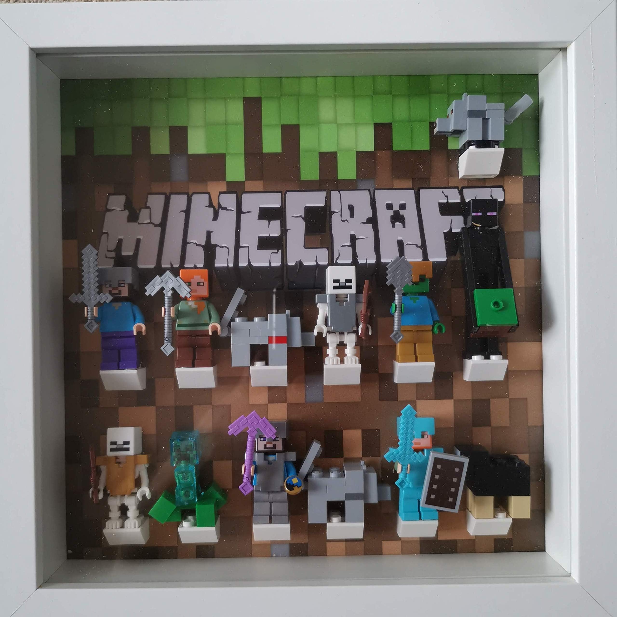 Frame (1 of 2 Containing Genuine LEGO Minecraft Minifigures