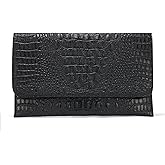 SWEETV CHUNLI Evening Clutch Purses for Women Elegant Wristlet Wallets Crocodile Pattern PU Leather Purse Formal/Wedding