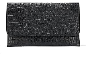 SWEETV CHUNLI Evening Clutch Purses for Women Elegant Wristlet Wallets Crocodile Pattern PU Leather Purse Formal/Wedding