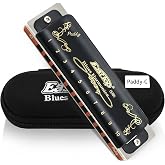 East top Diatonic Blues Harmonica key of Paddy C, 10 Holes 20 Tones 008K Diatonic Mouth Organ Harmonica, Standard Harmonica for Adults, Professionals and Students