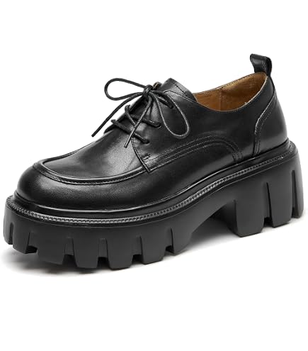 Off-White black Chunky Leather Lace-Up Oxfords Off-White | Shoes | Offwhite Black Chunky Leather Laceup  main image 3