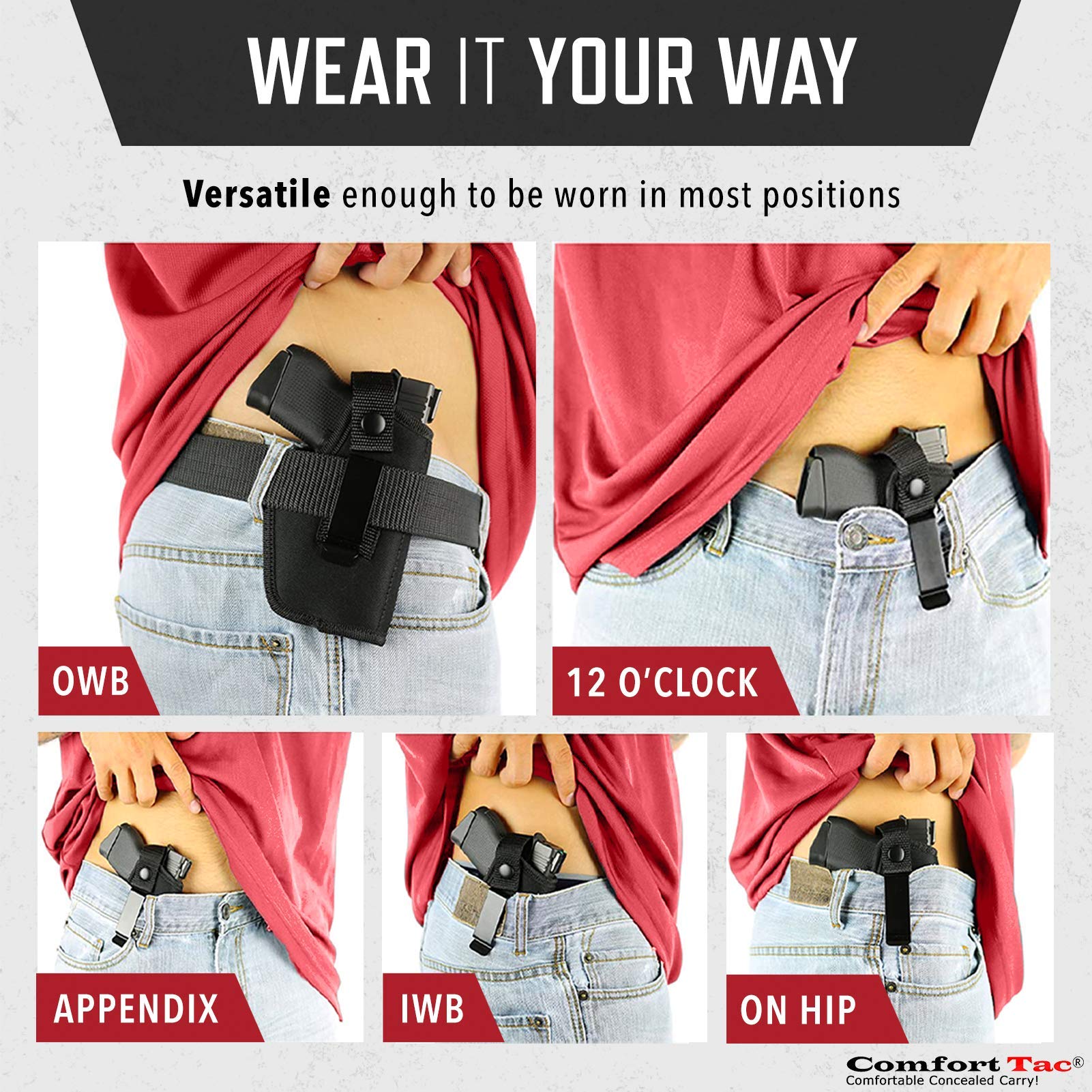 Comforttac Concealed Carry Holster Carry Inside The Waistband Iwb