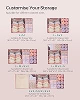 SONGMICS Drawer Organisers Set of 6 Foldable Fabric Storage Boxes Pink RDZ06PK view 5