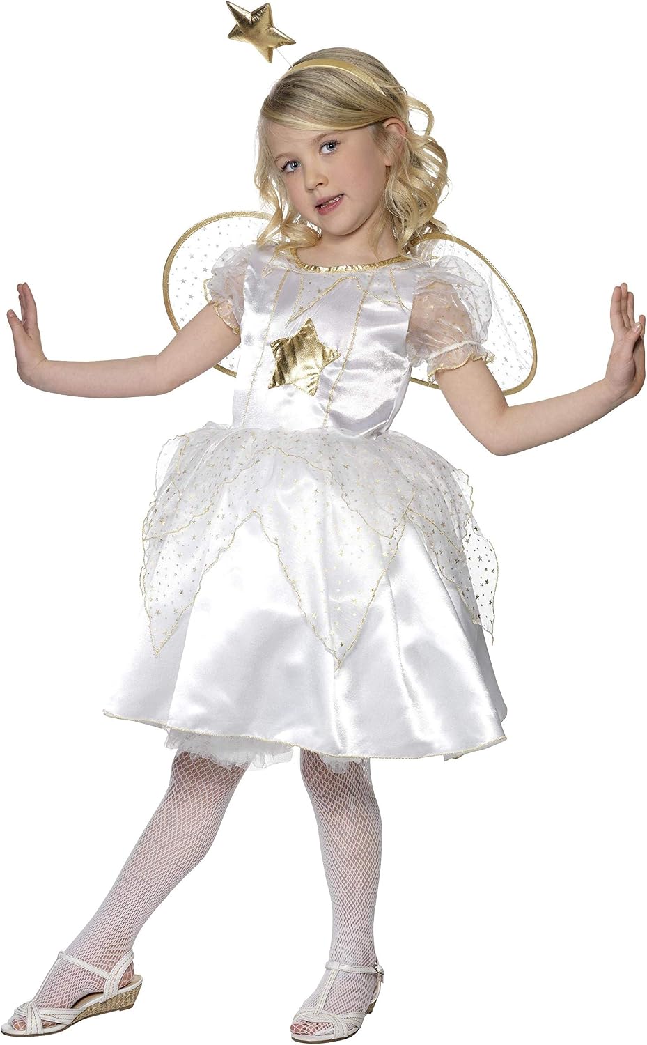Smiffys Star Fairy Costume, White, M - Age 7-9 Years, M - 7-9 Years