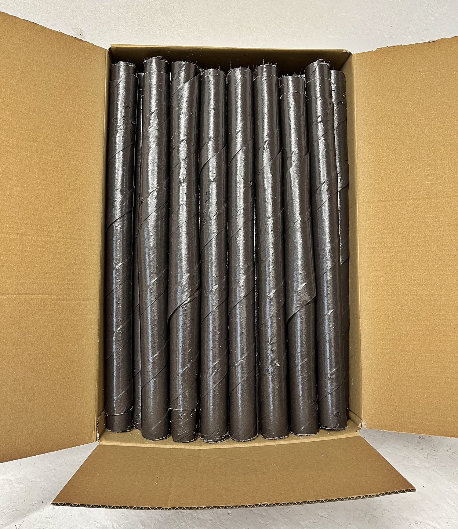 A Box of 50 Brown Spiral Rabbit, Tree Guards, Shelters, Spirals, Protectors for Hedge Plants and Tree saplings