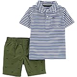 Carter's Baby Boys Stripe Polo Sunglasses Shorts Set