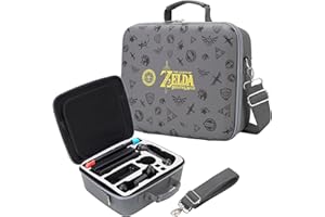 DRONSIDE Zelda Carrying Case for Nintendo Switch/Switch OLED - Portable Hard Messenger Bag Travel Cases with Professionally Protective Interior for Nintendo Switch Console Pro Controller Accessories