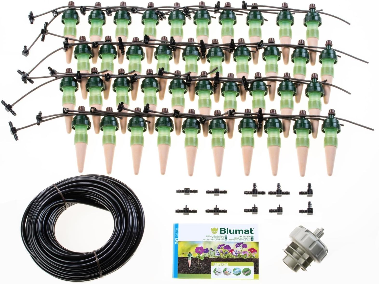Blumat Drip System - 40 Pack XL Kit Pressure System - Smart Automatic Watering System, Great for Vacation, Made in Austria