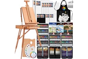 ARTALLY 188Pcs All-in-One Art Painting Kit with French Easel, 96 Acrylic, Watercolor & Oil Paint Set, Complete Art Supplies Painting Set for Adults, Artists, Beginners