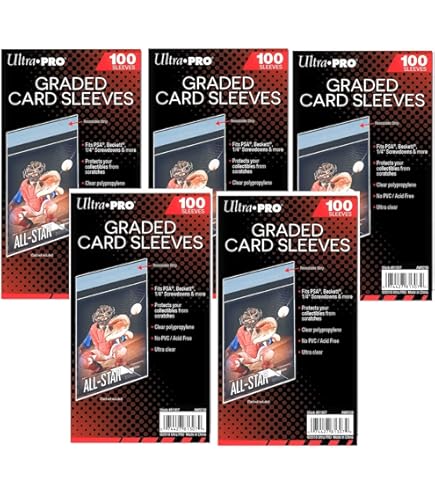 amazon ultra pro card sleeves Amazon.com: Ultra Pro Card Supplies PSA Graded Standard Card Sleeves [100  Count] : Toys & Games