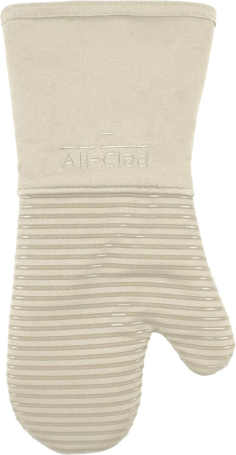 All-Clad Textiles Silicone Oven Mitt, 1 Pack, Almond