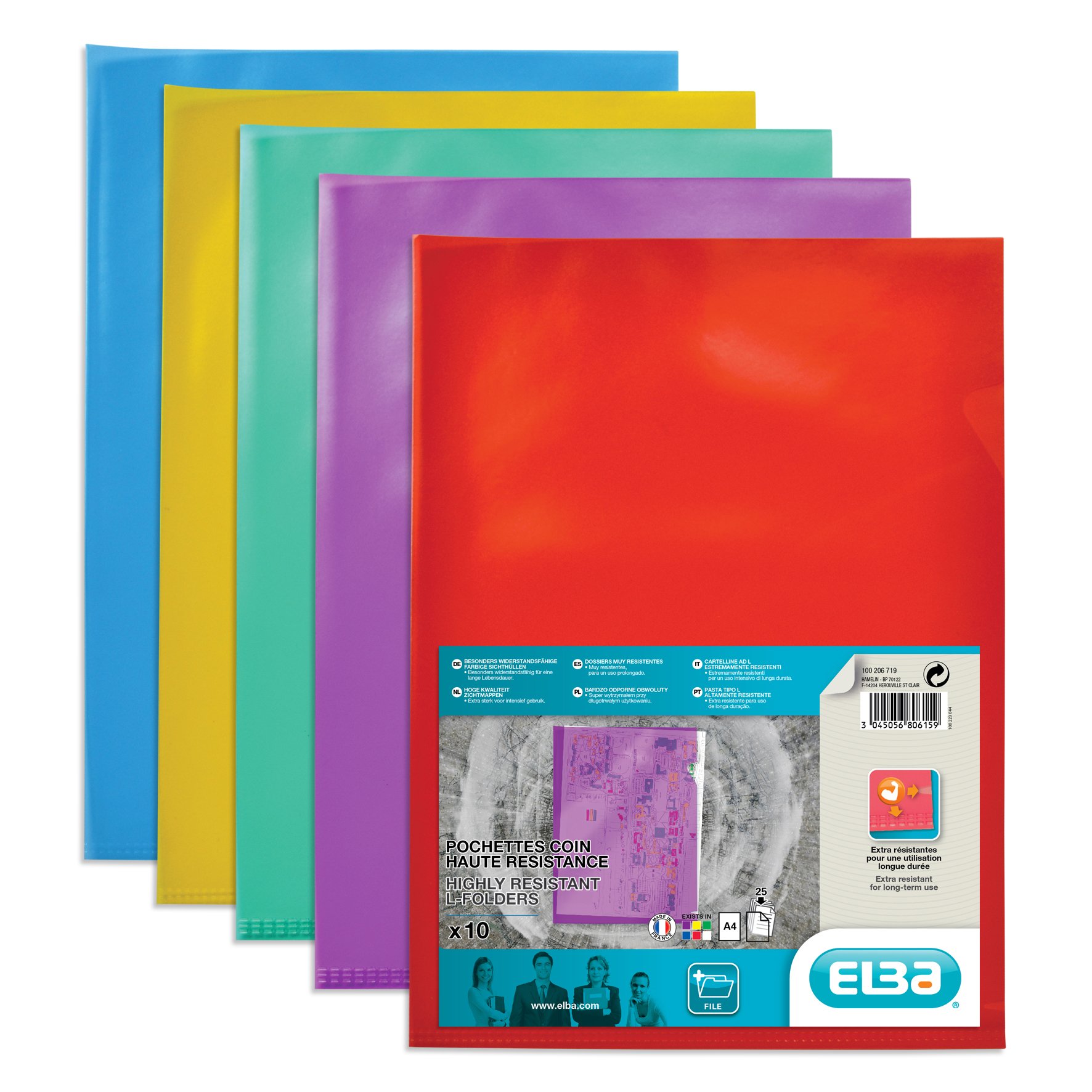 ELBA Sichthüllen, Transparent, DIN A4, aus PVC, 0,15 mm,