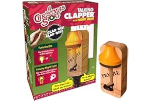 Clapper A Christmas Story Nightlight Leg Lamp, Says Movie Quotes, Wireless Sound Activated On/Off Light Switch, Clap Detection, Perfect for Kitchen/Bedroom/TV/Appliances, 120 V Wall Plug, Smart Home