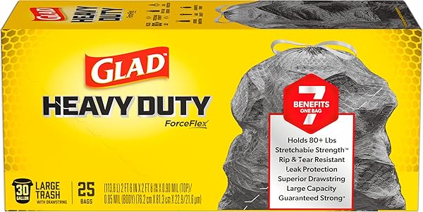 GLAD FORCEFLEX HEAVY DUTY LARGE TRASH BAGS, HOLD...