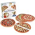 Learning Resources Magnetic Pizza Fractions, Fraction Games for Kids, 24 Pieces, Ages 6+