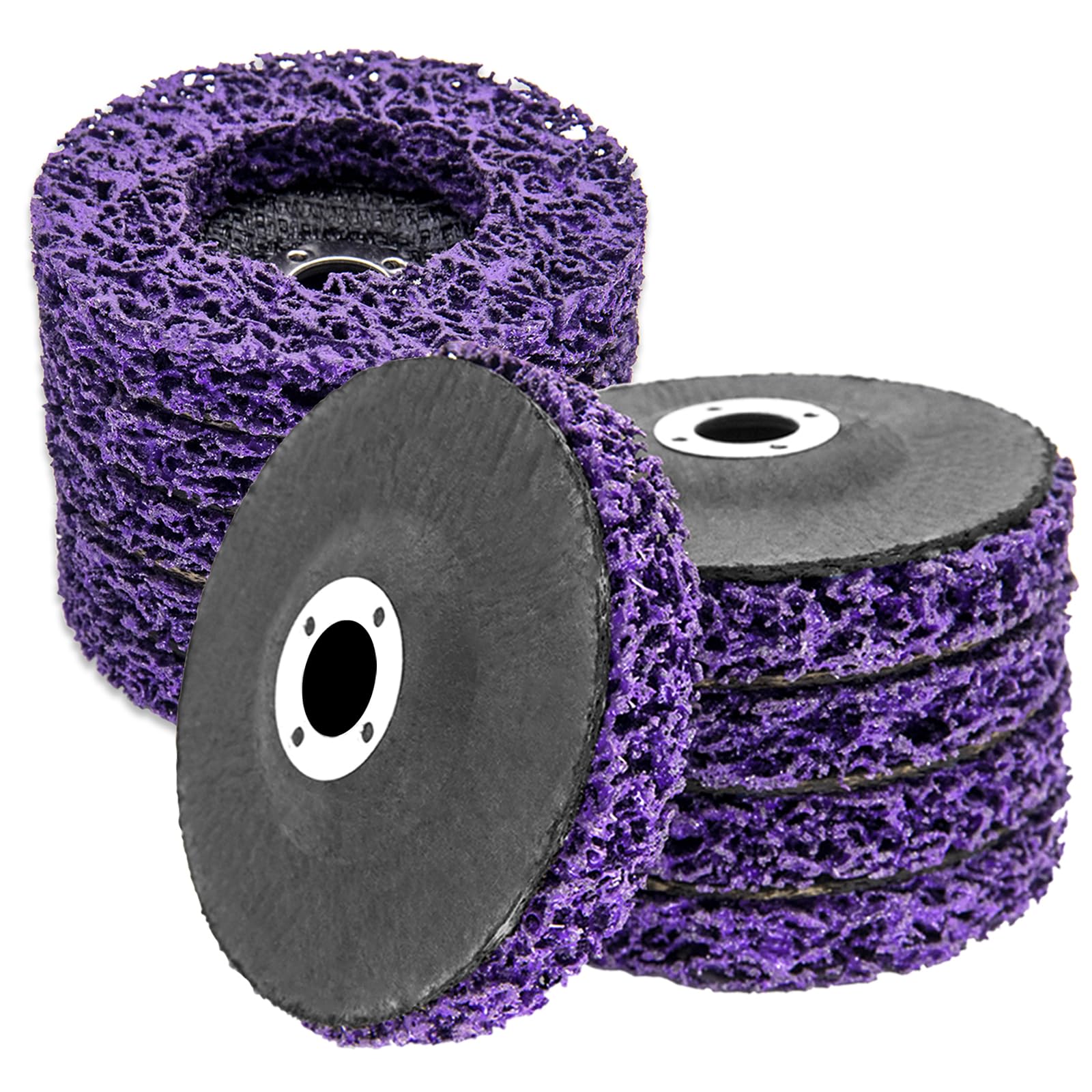 Photo 1 of Strip Disc Stripping Wheel for Angle Grinders Rust Remover Disc Remove Rust Paint Oxidation - Paint Stripping Wheel, Disc Stripping Wheel, Paint Stripping Disk 4" x 5/8" 10 Pack