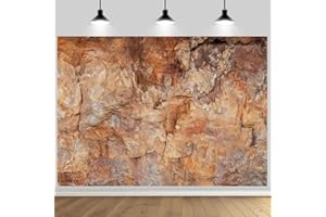 7x5FT Brown Rock Texture Photo Backdrop Stone Cave Photography Background Nature Style Outdoor Adventure Theme Shoots Studio 
