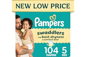 Swaddlers Diapers, Size 5 (20-37 lbs), 104 Count, Fragrance Free,…
