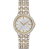 Citizen Ladies' Silhouette Crystal Eco-Drive Watch, 3-Hand Date, Stainless Steel