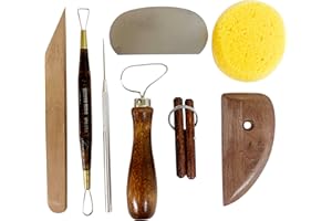 KEMPER TOOLS Potter's Tool Kit Has All The Essential Tools For Cleaning, Trimming And Shaping Your Pottery Creation