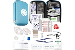 274PCS Car Travel First Aid Kit Supplies for Business, First Aid Backpacking Essentials Items Trauma Emergency Survival Kits for Home Outdoor Adventure, Blue Monoki