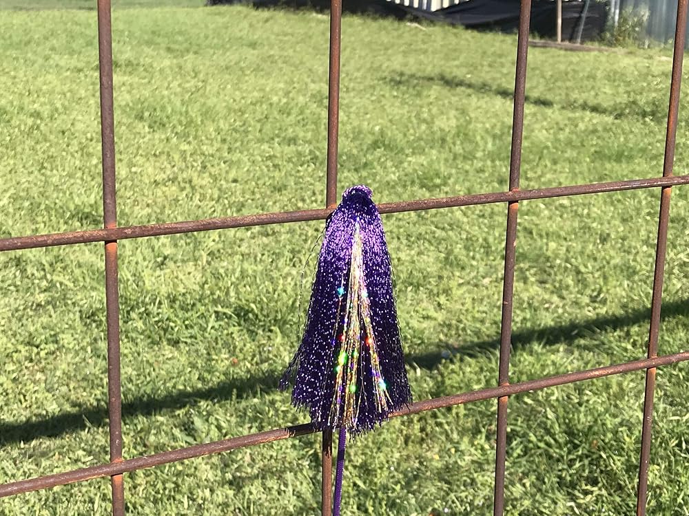 Show Pig Whip Purple Purple & Gold Handmade