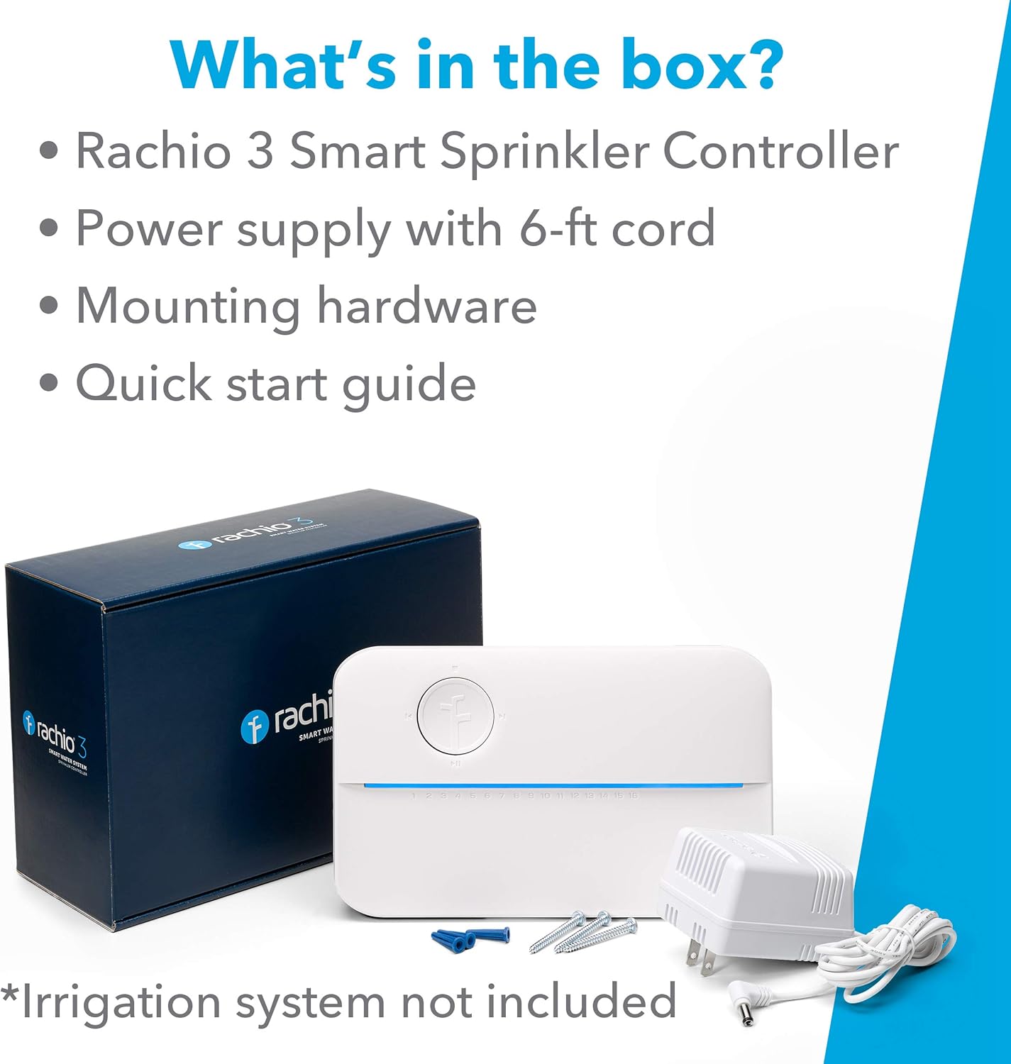 Rachio 3 Smart Sprinkler Controller, 8 Zone 3rd Generation, Alexa and Apple HomeKit Compatible with Hyperlocal Weather Intelligence Plus and Rain, Freeze and Wind Skip : Garden & Outdoor