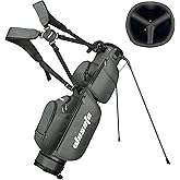 Lightweight Golf Stand Bag - 3-Way Dividers, Fits 5-9 Clubs - Small Sunday Bag for Men & Women, Par 3, Driving Range & Executive Courses - Waterproof, Dual Straps & Rain Cover Included