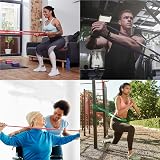 POWER GUIDANCE Resistance Bands Set 5 Levels Yellow Red Black Purple Green view 4